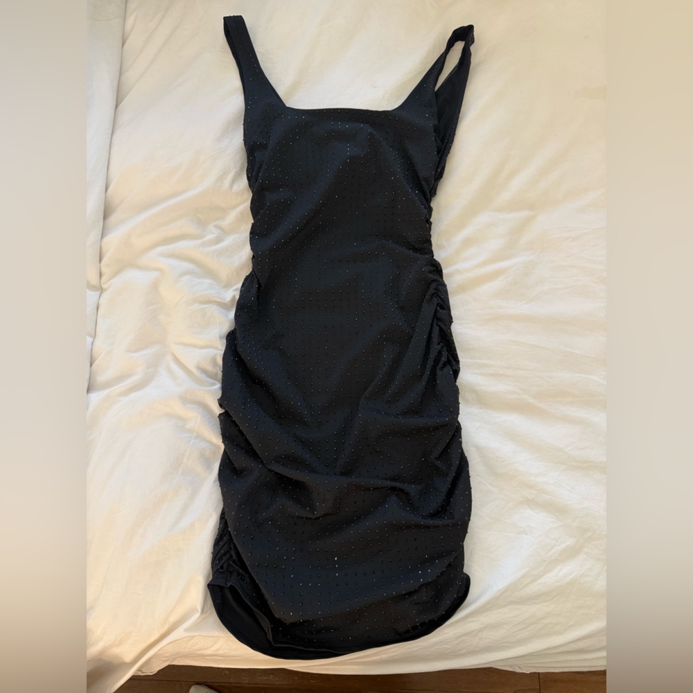 Zara Black Rhinestone Mini Dress